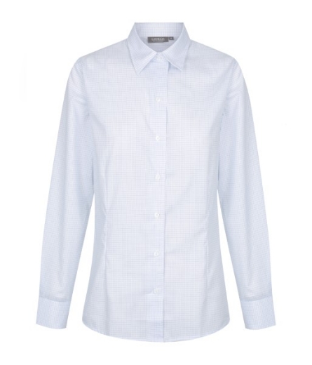 Picture of Gloweave Ladies Bell Textured Mini Check Long Sleeve Shirt