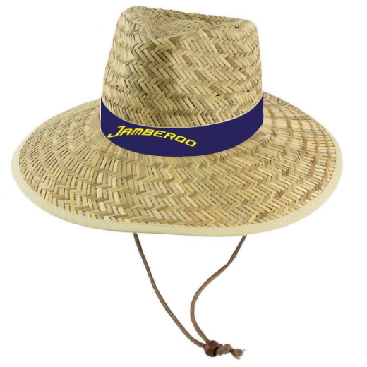 Picture of Tough Straw Hat with Hat Band & Jamberoo Logo Supacolour Print