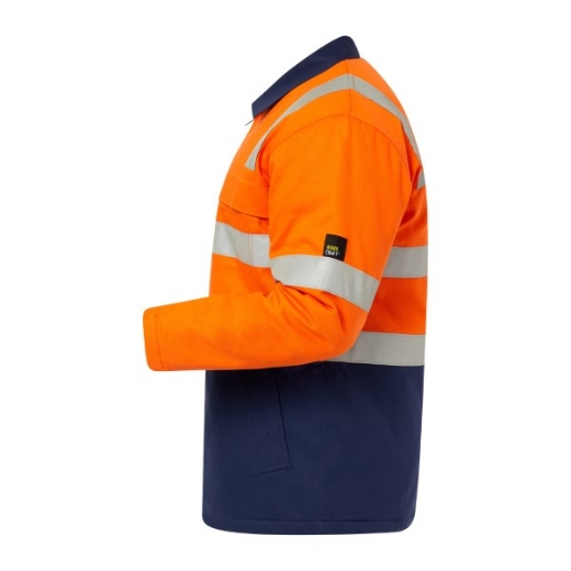 Picture of Workcraft Heavyweight Cotton Drill Jacket with Reflective Tape 2 Tone