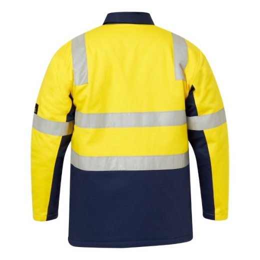 Picture of Workcraft Heavyweight Cotton Drill Jacket with Reflective Tape 2 Tone