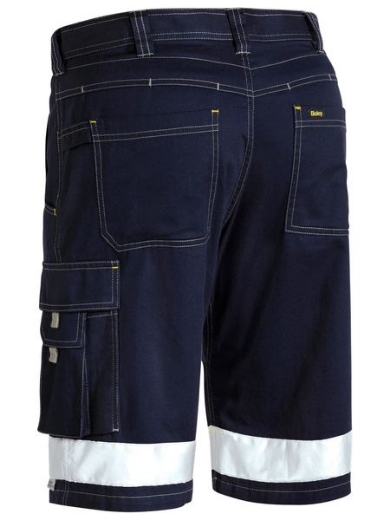 Picture of Bisley Cotton Drill Vented Light Weight Cargo Work Shorts with Reflective