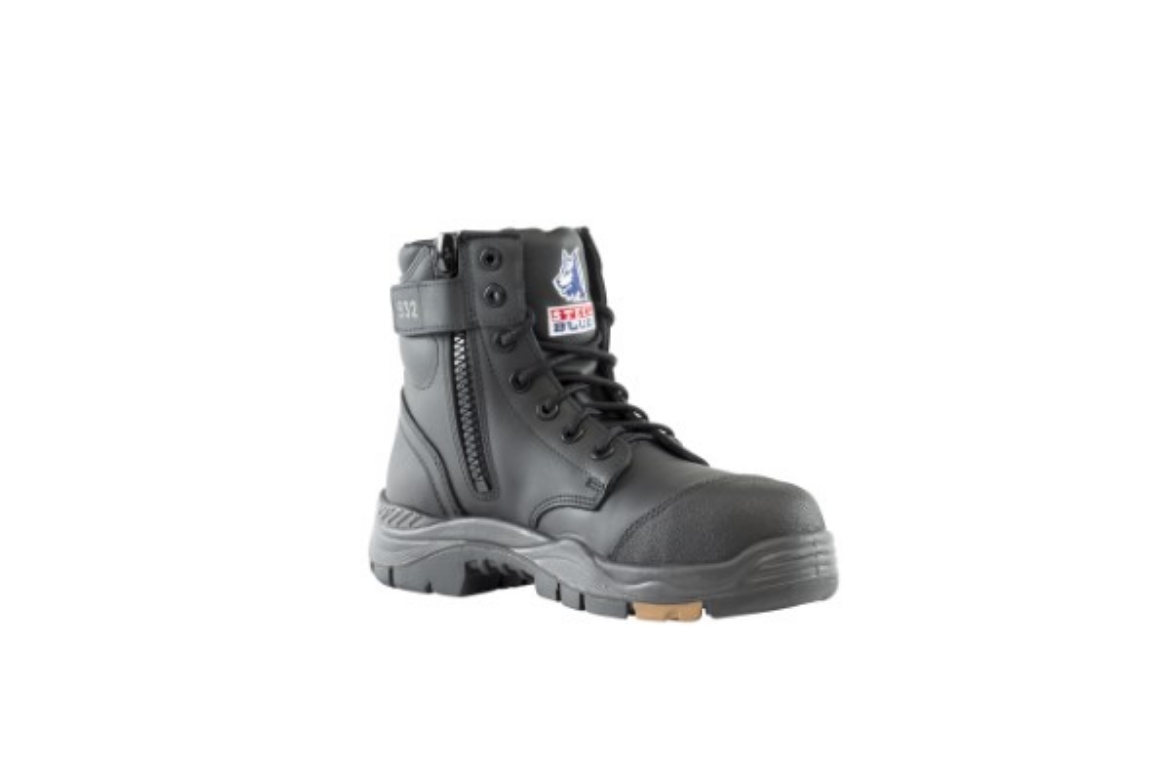 Picture of Steel Blue Argyle Zip Lace Up Composite Boot