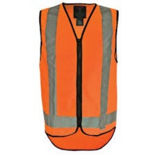 Picture of Prime Mover Safety Vest Zip Front with X Pattern Reflective Tape