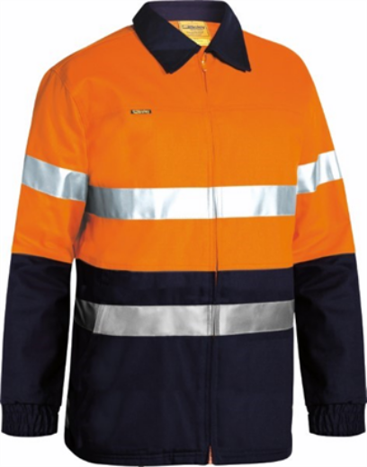 Picture of Bisley Cotton Drill Jacket with 2 Ring Pattern Reflective Tape