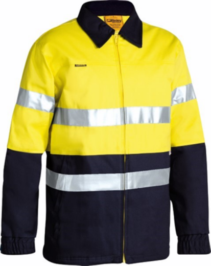 Picture of Bisley Cotton Drill Jacket with 2 Ring Pattern Reflective Tape