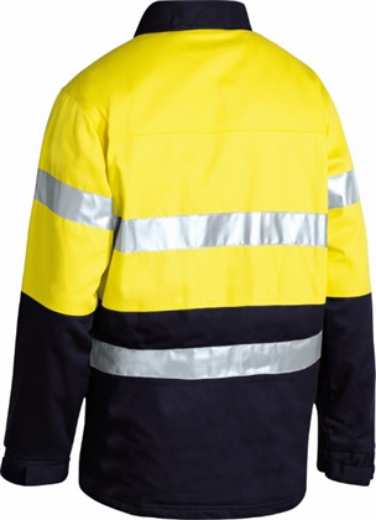 Picture of Bisley Cotton Drill Jacket with 2 Ring Pattern Reflective Tape