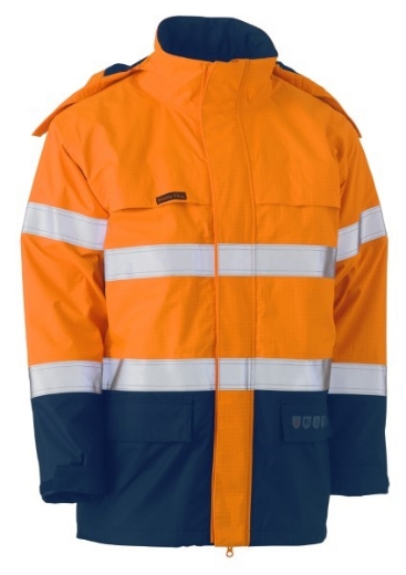 Picture of Bisley Anti Static Water Resistant Fire Protection Jacket with Reflective Tape HRC3