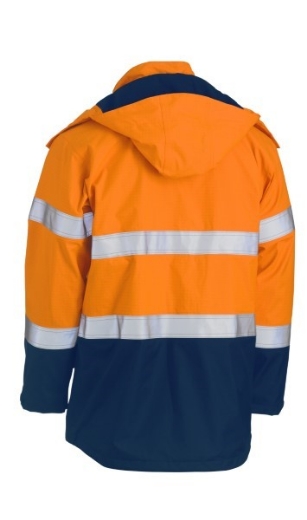 Picture of Bisley Anti Static Water Resistant Fire Protection Jacket with Reflective Tape HRC3