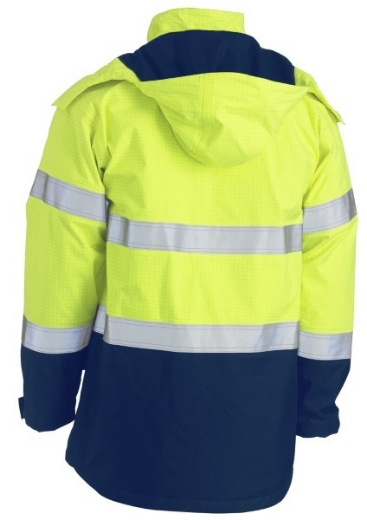 Picture of Bisley Anti Static Water Resistant Fire Protection Jacket with Reflective Tape HRC3