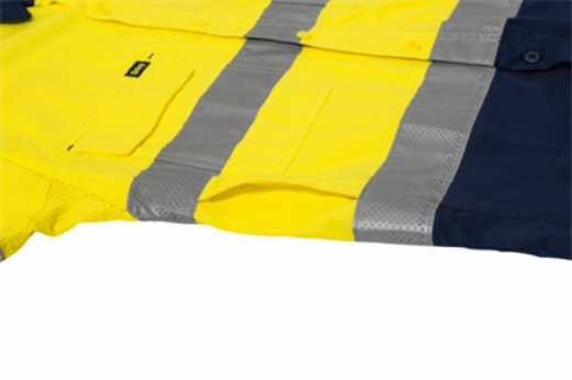 Picture of Bisley Mens X Airflow Long Sleeve Work Shirt 100% Cotton Ripstop with Perforated Reflective Tape