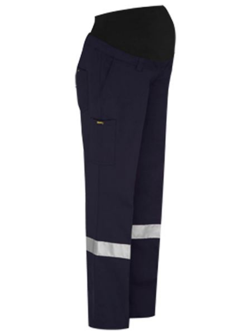 Picture of Bisley Ladies Taped Maternity Drill Work Pants