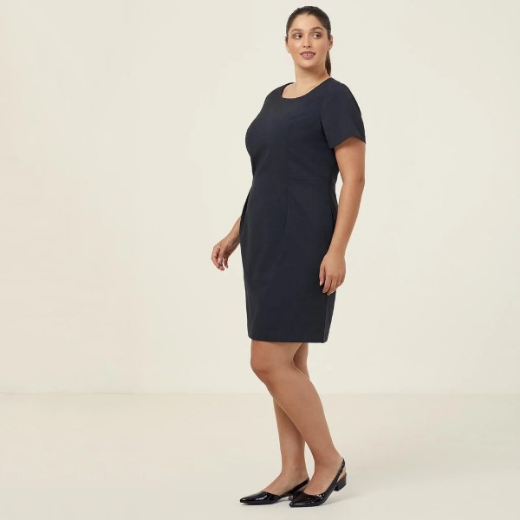 Picture of NNT Ladies Stretch Wool Blend Short Sleeve Dress
