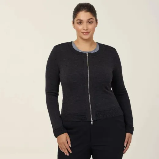 Picture of NNT Ladies Pure Wool Zip Front Cardigan
