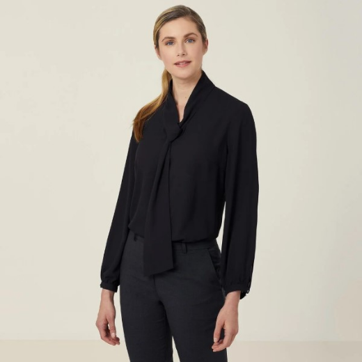 Picture of NNT Ladies Georgie Tie Neck Blouse