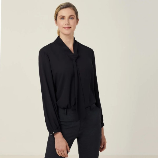 Picture of NNT Ladies Georgie Tie Neck Blouse