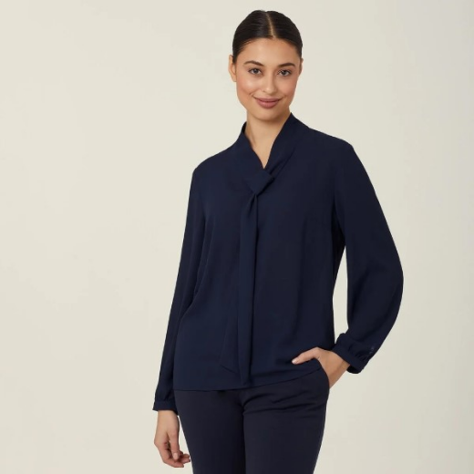 Picture of NNT Ladies Georgie Tie Neck Blouse