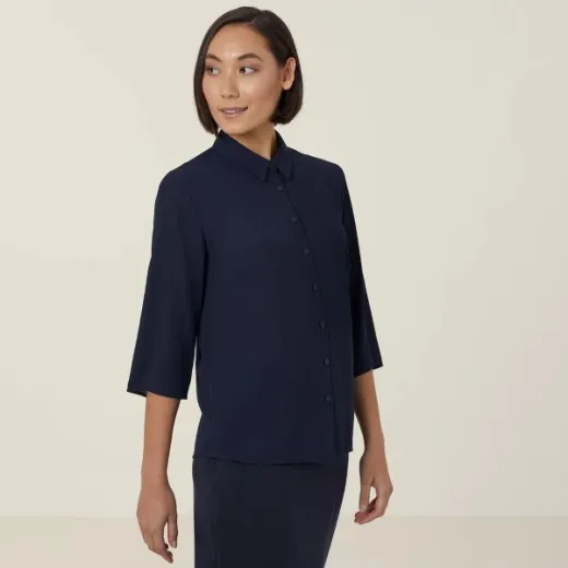 Picture of NNT Ladies Georgie 3/4 Pleat Back Shirt