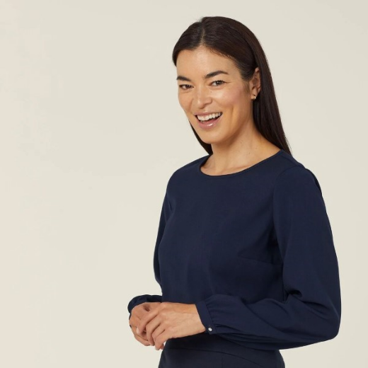 Picture of NNT Ladies Long Sleeve Heavy Georgette Blouse