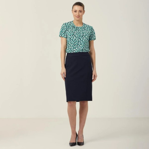Picture of NNT Ladies Stretch Wool Blend Panel Pencil Skirt