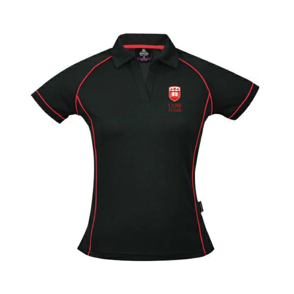 Picture of Aussie Pacific Ladies Endeavour Polo Shirt Black/Red