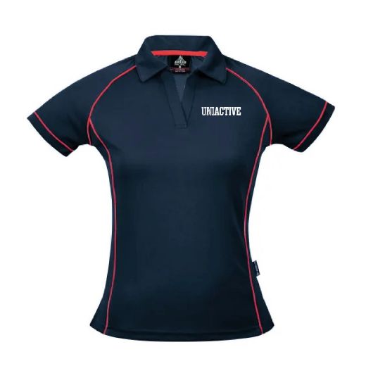 Picture of Aussie Pacific Ladies Endeavour Polo Shirt Navy/Red