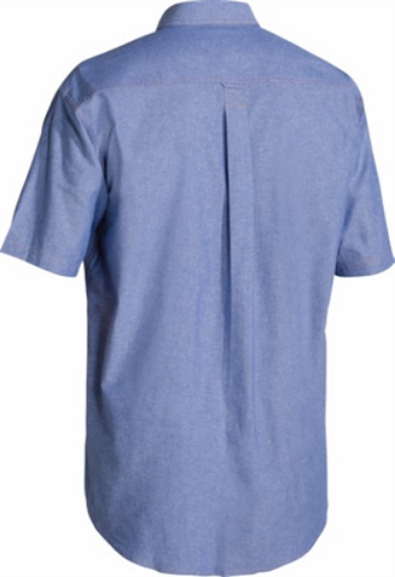 Picture of Bisley Chambray Shirt Short Sleeve 100% Cotton Blue