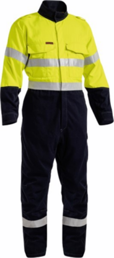 Picture of Bisley Flame Resistant Tencate Tecasafe Overall 2 Hoop Pattern Reflective 238gsm HRC 2 ATPV 8-9