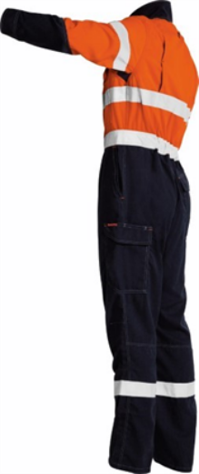 Picture of Bisley Flame Resistant Tencate Tecasafe Overall 2 Hoop Pattern Reflective 238gsm HRC 2 ATPV 8-9
