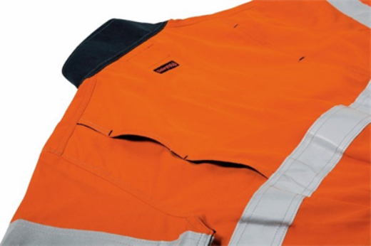 Picture of Bisley Flame Resistant Tencate Tecasafe Overall 2 Hoop Pattern Reflective 238gsm HRC 2 ATPV 8-9