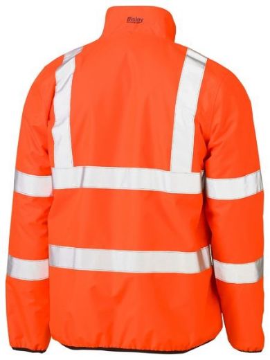 Picture of Bisley Hi Vis Reversible Puffer Jacket with Reflective Tape