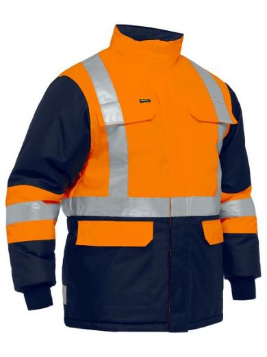 Picture of Bisley Hi Vis Freezer Jacket with X Pattern Reflective Tape
