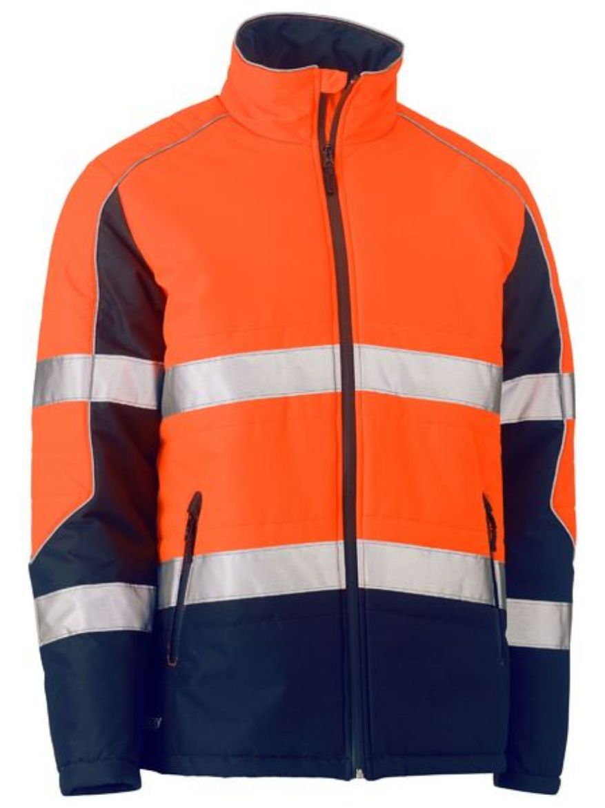Picture of Bisley Hi Vis Puffer Jacket with Reflective Tape