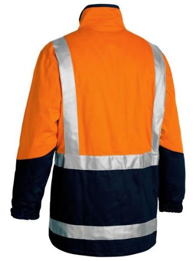 Picture of Bisley 3 in 1 Hi Vis Cotton drill Jacket with H Pattern Reflective Tape