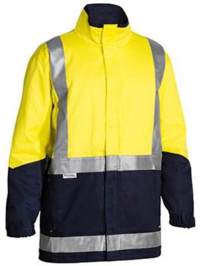 Picture of Bisley 3 in 1 Hi Vis Cotton drill Jacket with H Pattern Reflective Tape