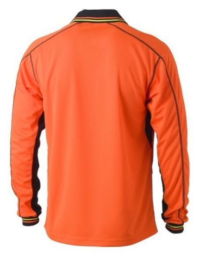 Picture of Bisley Polo Shirt Long Sleeve 100% Polyester Mesh
