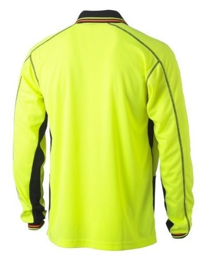 Picture of Bisley Polo Shirt Long Sleeve 100% Polyester Mesh