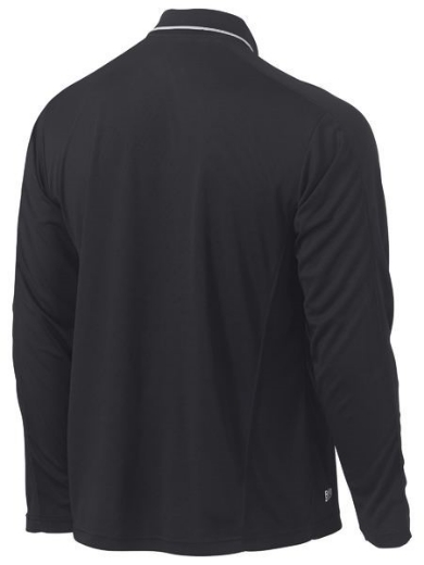 Picture of Bisley Cool Mesh Polo Shirt Long Sleeve with Reflective Piping