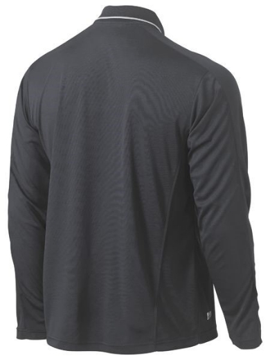 Picture of Bisley Cool Mesh Polo Shirt Long Sleeve with Reflective Piping