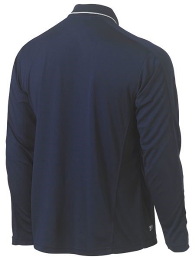 Picture of Bisley Cool Mesh Polo Shirt Long Sleeve with Reflective Piping