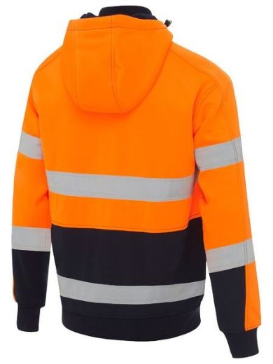 Picture of Bisley Hi Vis Fleece Hoodie with Reflective Tape & Sherpa Lining