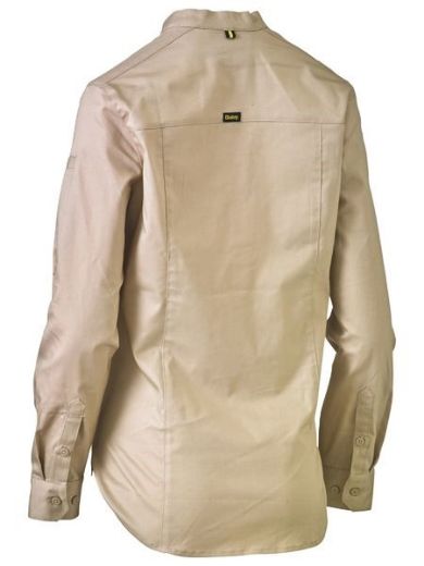 Picture of Bisley Ladies V-Neck Stretch Closed Front Shirt Long Sleeve