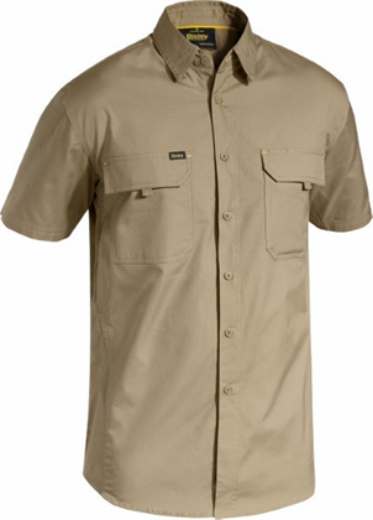 Picture of Bisley Mens X Airflow Short Sleeve Work Shirt 100% Cotton Ripstop