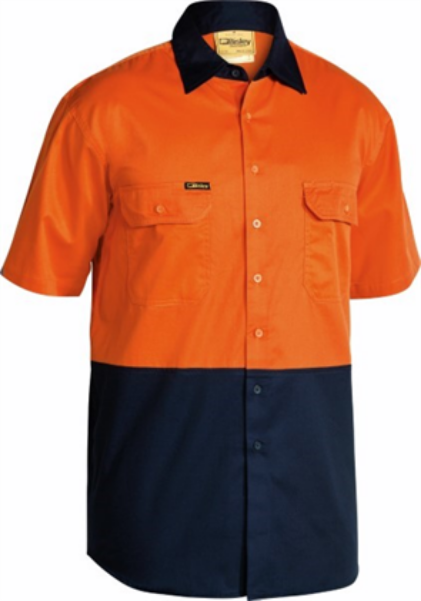Picture of Bisley Lightweight Cool 2 Tone Short Sleeve Drill Shirt