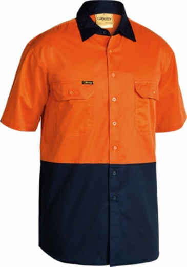 Picture of Bisley Lightweight Cool 2 Tone Short Sleeve Drill Shirt