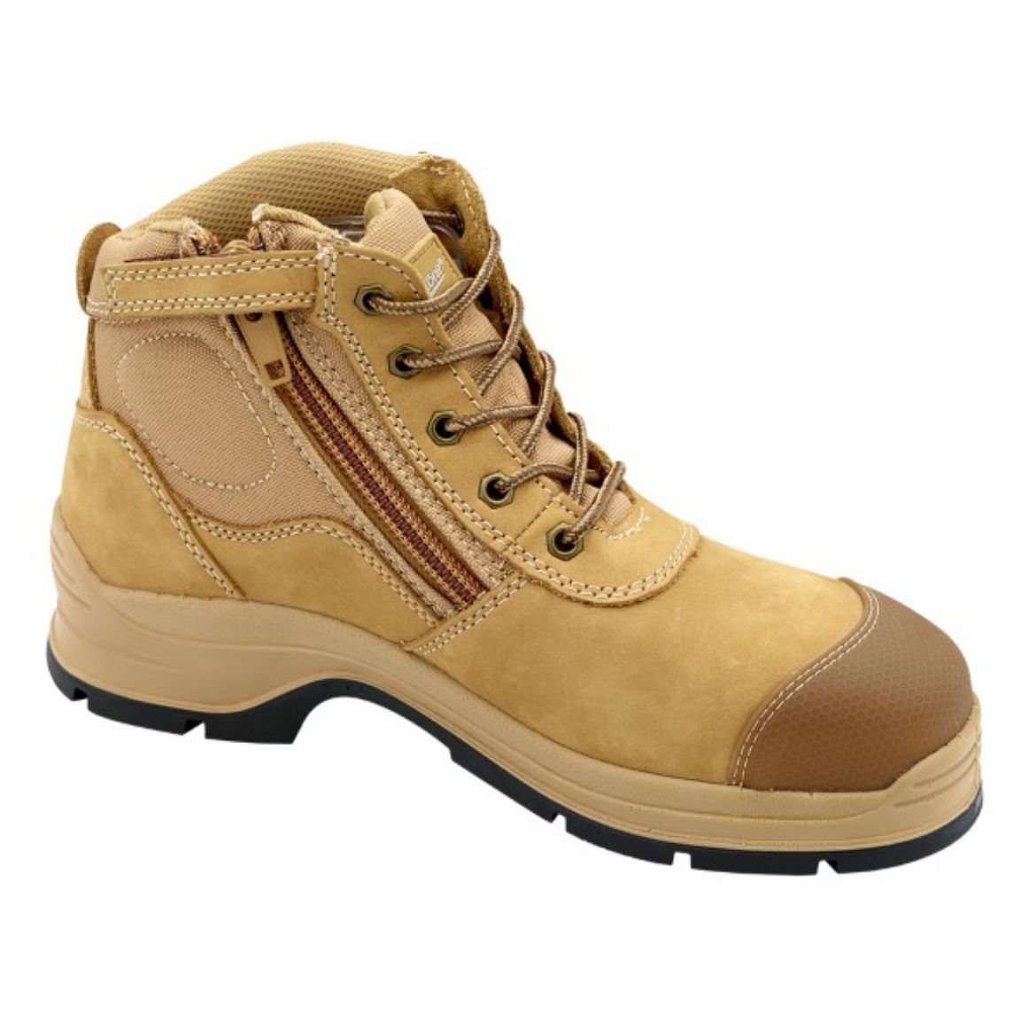 Picture of Blundstone Lace Up Zip Side Wheat Safety Boot (FW10003)