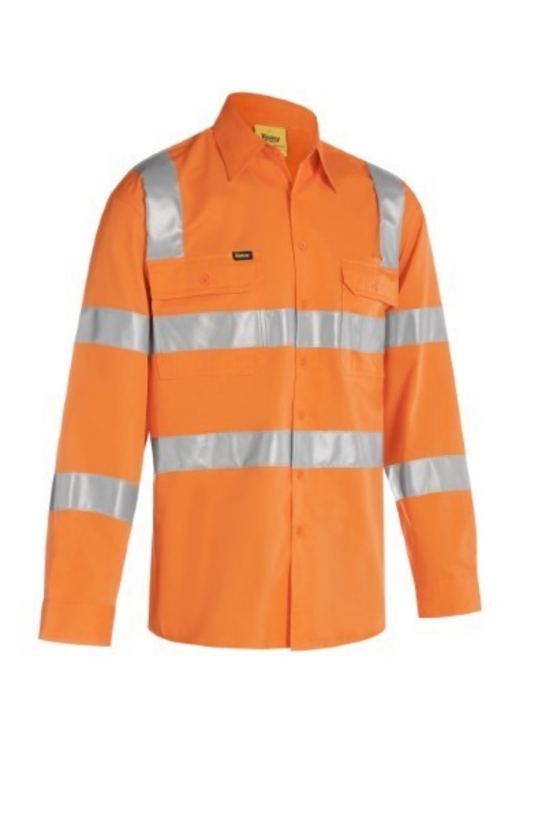Picture of Bisley Mens Taped Bio Motion Shirt Orange