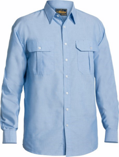 Picture of Bisley Oxford Shirt Long Sleeve 65% Polyester, 35% Cotton