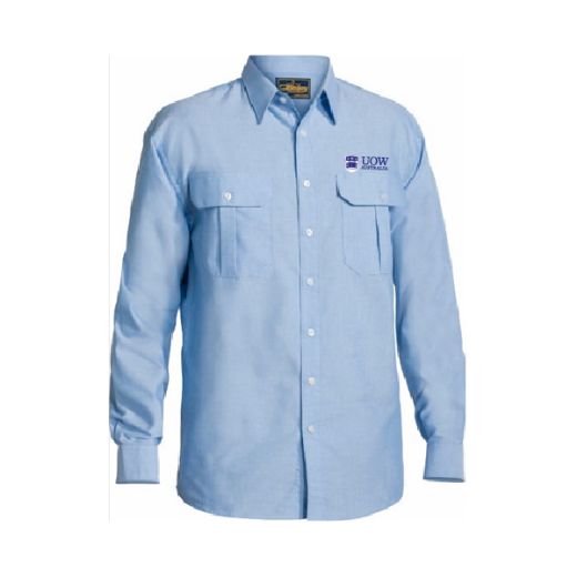 Picture of Bisley Oxford Shirt Long Sleeve 65% Polyester, 35% Cotton
