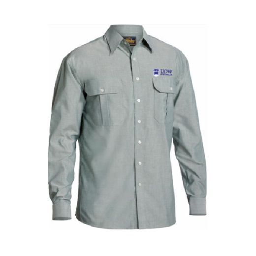Picture of Bisley Oxford Shirt Long Sleeve 65% Polyester, 35% Cotton