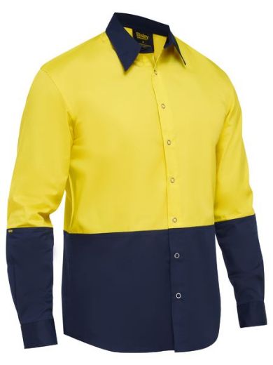 Picture of Bisley Hi Vis Food Industry Poly/Cotton Shirts Long Sleeve